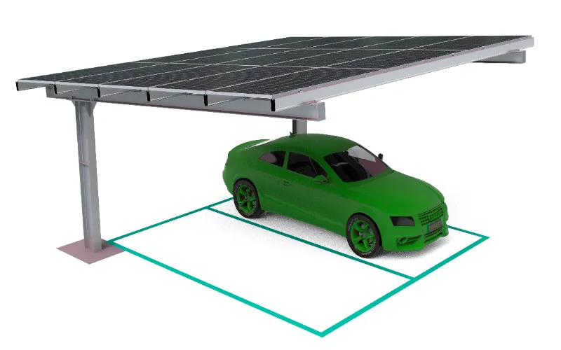 Ανθρακούχο ατσάλι Αδιάβροχο Υ τύπου Solar Carport Mounting